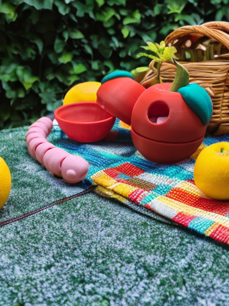 Apple with Worm Keeper Fidget