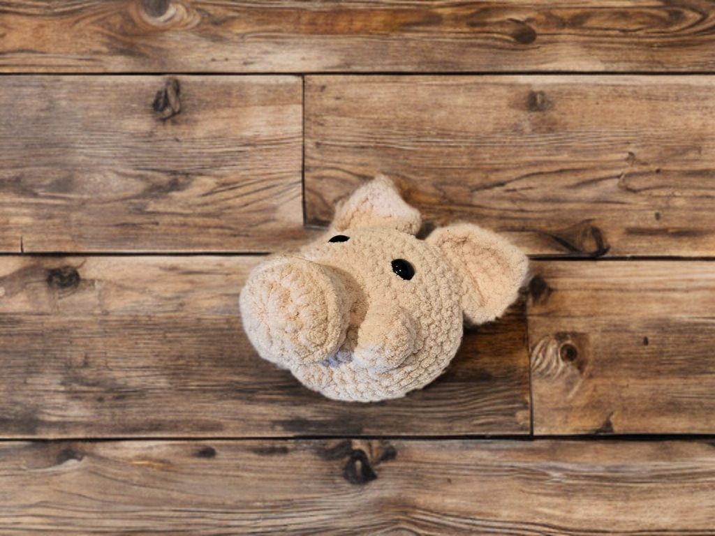 Crochet Pig Faux Taxidermy