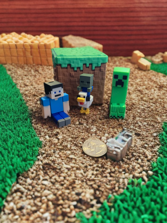 Practically Pocket Sized Grass Block Play Set