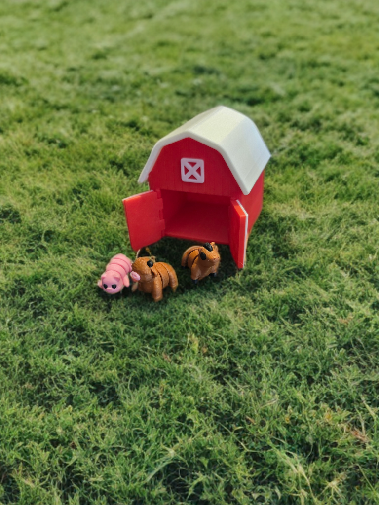 Practically Pocket Sized Red Barn Farm Playset