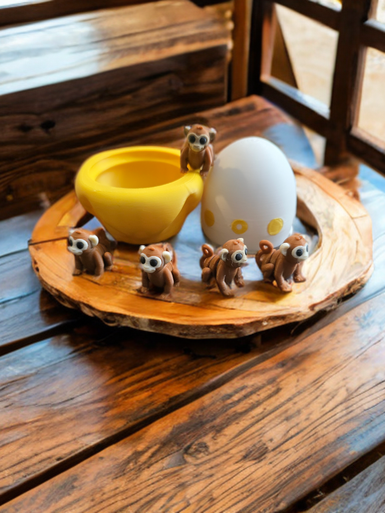 Practically Pocket Sized Banana full of Monkeys Playset