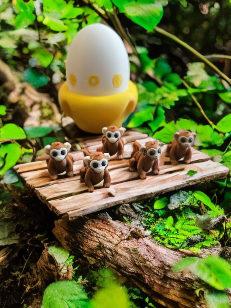 Practically Pocket Sized Banana full of Monkeys Playset