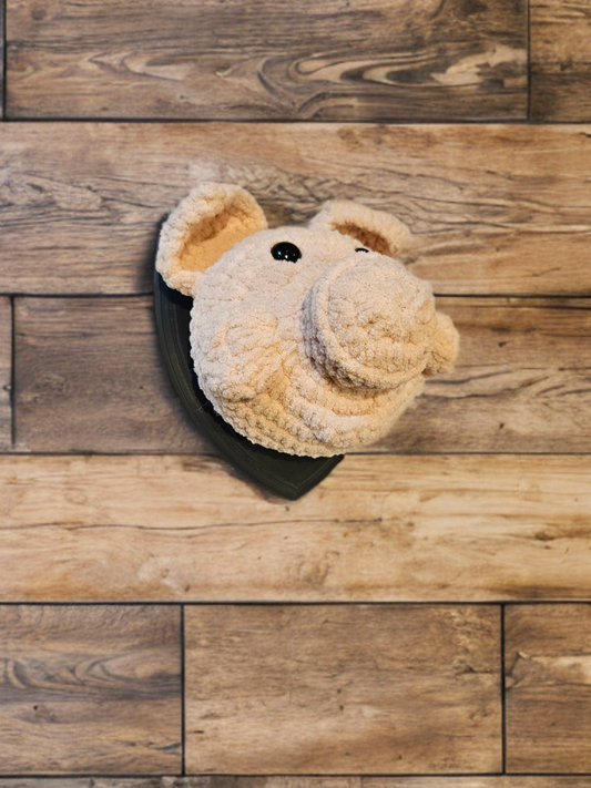Crochet Pig Faux Taxidermy